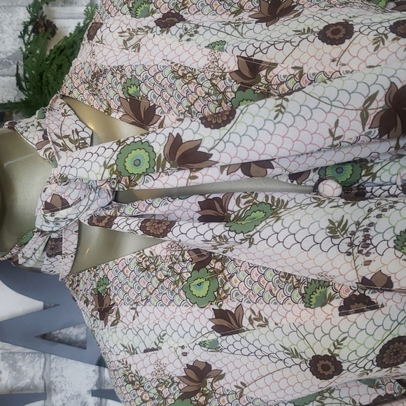 Cream Vintage Secretary Dress 70s 80s - Picture 3 of 9